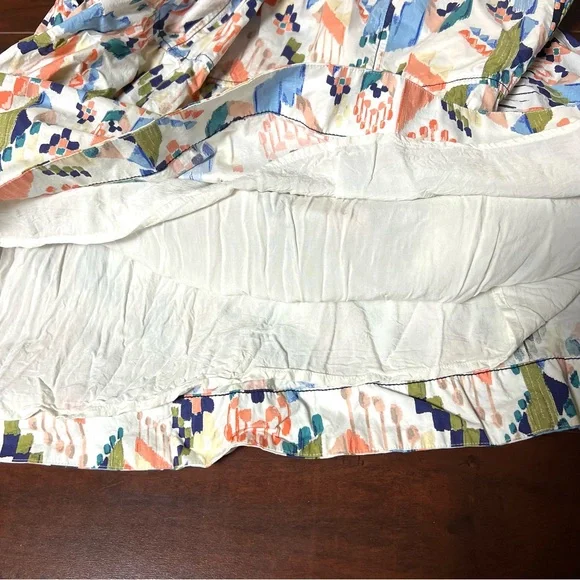 ANTHROPOLOGIE Maeve Textured Swing Mini Dress Criss Cross Back Size XL - Picture 10 of 14